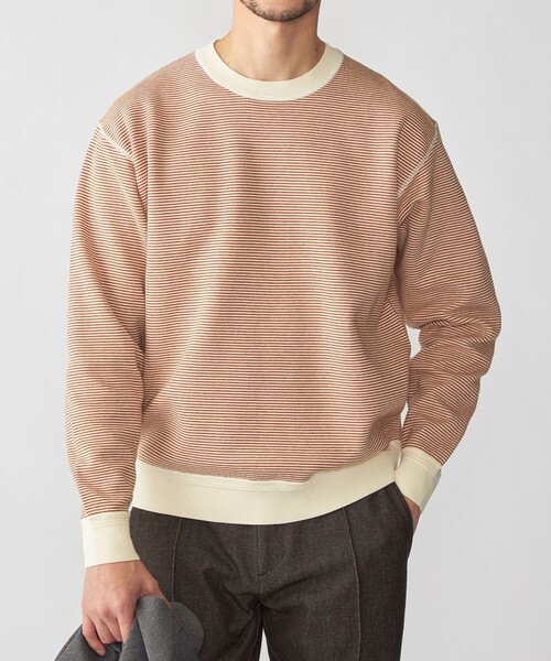 SHIPS(シップス)の「SHIPS: 〈手洗い可能〉ヒートボンディング ニット スウェット(ニット/セーター・メンズ・ブラウン/ネイビー/グレー/ケリーグリーン・SMALL/X-LARGE/LARGE/MEDIUM)」の2枚目の写真