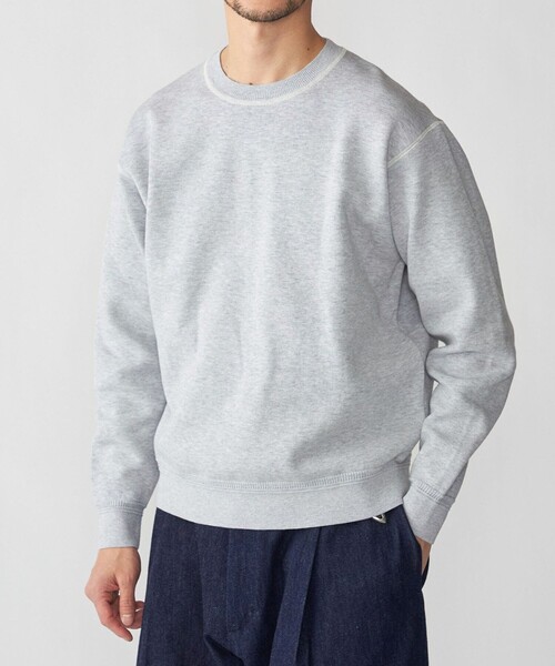 SHIPS(シップス)の「SHIPS: 〈手洗い可能〉ヒートボンディング ニット スウェット(ニット/セーター・メンズ・ブラウン/ネイビー/グレー/ケリーグリーン・SMALL/X-LARGE/LARGE/MEDIUM)」の1枚目の写真