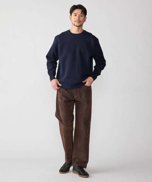 SHIPS(シップス)の「SHIPS: 〈手洗い可能〉ヒートボンディング ニット スウェット(ニット/セーター・メンズ・ブラウン/ネイビー/グレー/ケリーグリーン・SMALL/X-LARGE/LARGE/MEDIUM)」の7枚目の写真