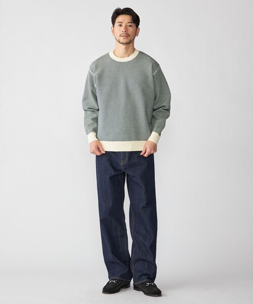 SHIPS(シップス)の「SHIPS: 〈手洗い可能〉ヒートボンディング ニット スウェット(ニット/セーター・メンズ・ブラウン/ネイビー/グレー/ケリーグリーン・SMALL/X-LARGE/LARGE/MEDIUM)」の8枚目の写真