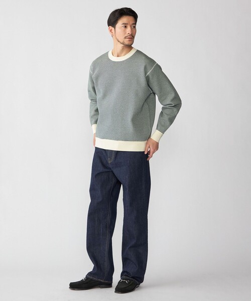 SHIPS(シップス)の「SHIPS: 〈手洗い可能〉ヒートボンディング ニット スウェット(ニット/セーター・メンズ・ブラウン/ネイビー/グレー/ケリーグリーン・SMALL/X-LARGE/LARGE/MEDIUM)」の9枚目の写真