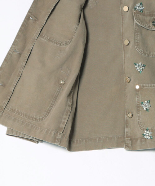 ALLSAINTS（オールセインツ）の「BEX EMBELLISHED DENIM JACKET | BEX 刺繍 デニム ジャケット（デニムジャケット・レディース・ブラウン系その他・S/M/XS）」の3枚目の写真