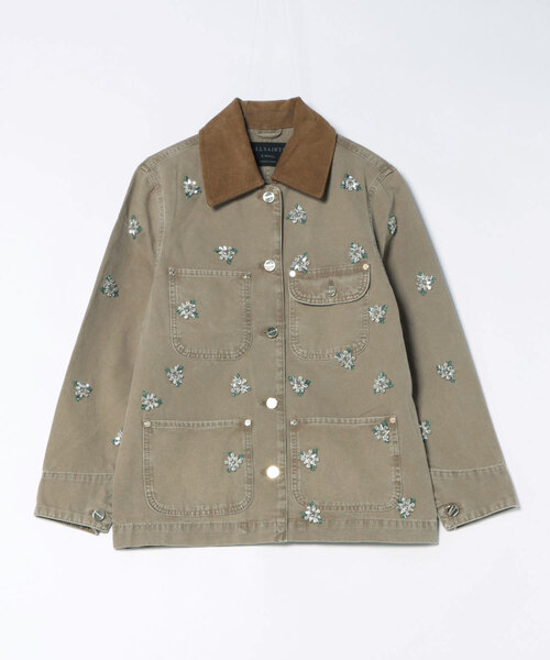 ALLSAINTS（オールセインツ）の「BEX EMBELLISHED DENIM JACKET | BEX 刺繍 デニム ジャケット（デニムジャケット・レディース・ブラウン系その他・S/M/XS）」の8枚目の写真