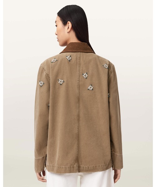 ALLSAINTS（オールセインツ）の「BEX EMBELLISHED DENIM JACKET | BEX 刺繍 デニム ジャケット（デニムジャケット・レディース・ブラウン系その他・S/M/XS）」の6枚目の写真