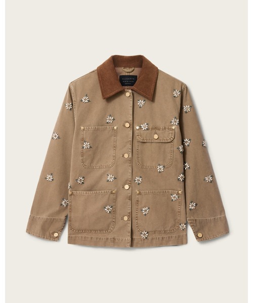 ALLSAINTS（オールセインツ）の「BEX EMBELLISHED DENIM JACKET | BEX 刺繍 デニム ジャケット（デニムジャケット・レディース・ブラウン系その他・S/M/XS）」の7枚目の写真