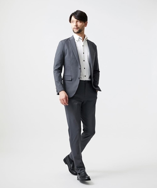 MICHEL KLEIN HOMME (ミッシェルクランオム)の「【セットアップ】ストレッチテーラードジャケット(Tシャツ/カットソー・メンズ・グレー/ネイビー・MEDIUM/LARGE/X-LARGE)」の21枚目の写真