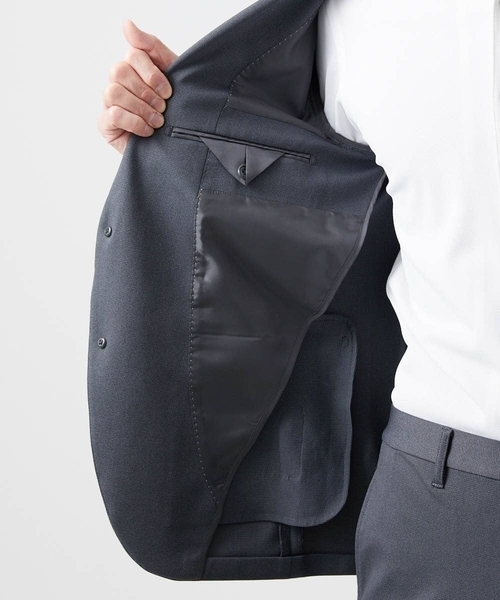 MICHEL KLEIN HOMME (ミッシェルクランオム)の「【セットアップ】ストレッチテーラードジャケット(Tシャツ/カットソー・メンズ・グレー/ネイビー・MEDIUM/LARGE/X-LARGE)」の18枚目の写真