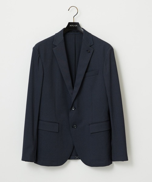 MICHEL KLEIN HOMME (ミッシェルクランオム)の「【セットアップ】ストレッチテーラードジャケット(Tシャツ/カットソー・メンズ・グレー/ネイビー・MEDIUM/LARGE/X-LARGE)」の2枚目の写真