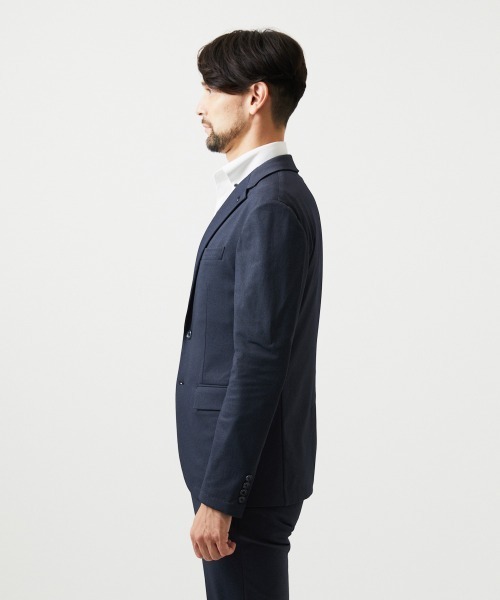 MICHEL KLEIN HOMME (ミッシェルクランオム)の「【セットアップ】ストレッチテーラードジャケット(Tシャツ/カットソー・メンズ・グレー/ネイビー・MEDIUM/LARGE/X-LARGE)」の10枚目の写真
