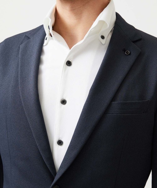 MICHEL KLEIN HOMME (ミッシェルクランオム)の「【セットアップ】ストレッチテーラードジャケット(Tシャツ/カットソー・メンズ・グレー/ネイビー・MEDIUM/LARGE/X-LARGE)」の12枚目の写真