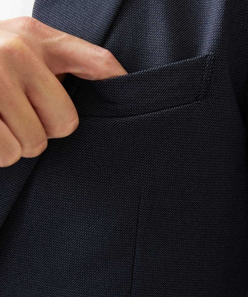 MICHEL KLEIN HOMME (ミッシェルクランオム)の「【セットアップ】ストレッチテーラードジャケット(Tシャツ/カットソー・メンズ・グレー/ネイビー・MEDIUM/LARGE/X-LARGE)」の3枚目の写真