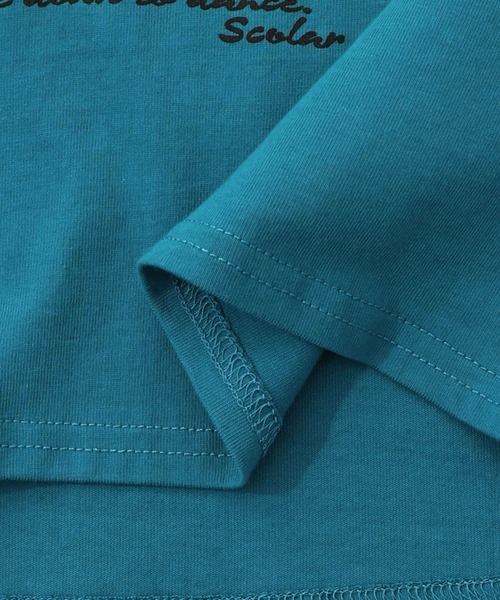 ScoLar（スカラー）の「161635：花ネコ柄チュール切替ロングスリーブTシャツ（Tシャツ/カットソー・レディース・ブラック/グリーン/オフホワイト・M）」の20枚目の写真