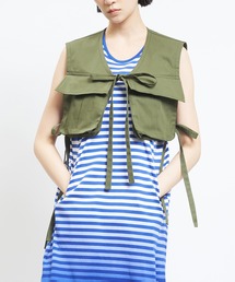 レイヤードショートベスト