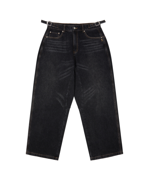 AAKAM（アーカム）の「Stitched Baggy Denim Pants (Black)（デニムパンツ・レディース・その他・1/2）」の17枚目の写真