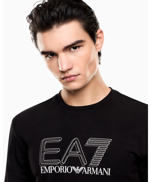 EMPORIO ARMANI EA7(エンポリオアルマーニイーエーセブン)の「<オンライン限定>【エンポリオ アルマーニ EA7】Visibility 長袖Tシャツ ストレッチコットン ジャージー(Tシャツ/カットソー・メンズ・ブラック・LARGE/MEDIUM/SMALL/X-LARGE/X-SMALL/XX-LARGE)」の4枚目の写真