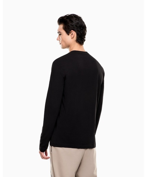 EMPORIO ARMANI EA7(エンポリオアルマーニイーエーセブン)の「<オンライン限定>【エンポリオ アルマーニ EA7】Visibility 長袖Tシャツ ストレッチコットン ジャージー(Tシャツ/カットソー・メンズ・ブラック・LARGE/MEDIUM/SMALL/X-LARGE/X-SMALL/XX-LARGE)」の3枚目の写真