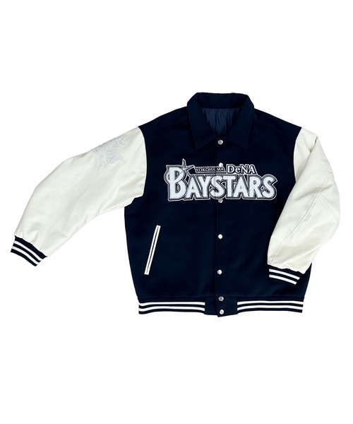 野球観戦コーデ】BAYSTARS VARSITY JACKET/横浜DeNAベイスターズ ユニ