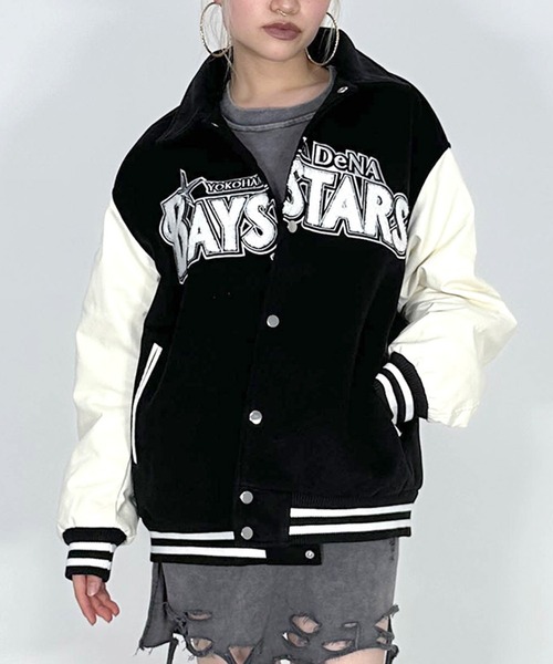 セール】BAYSTARS VARSITY JACKET/【野球観戦コーデ】横浜DeNA