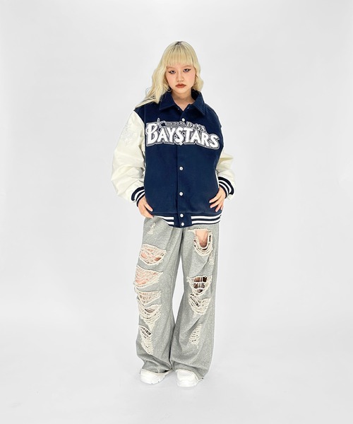 セール】BAYSTARS VARSITY JACKET/【野球観戦コーデ】横浜DeNA