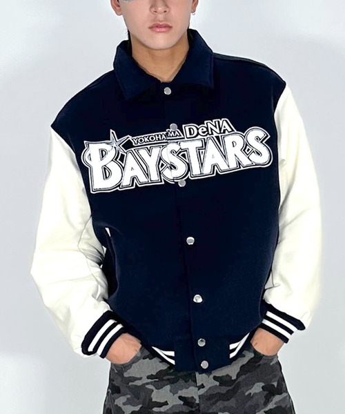 セール】BAYSTARS VARSITY JACKET/【野球観戦コーデ】横浜DeNA
