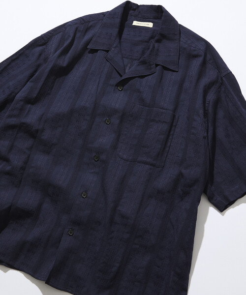FREAK'S STORE(フリークスストア)の「限定展開 リラックスフィット 総柄 ジャガード オープンカラーシャツ(シャツ/ブラウス・メンズ・ブラウン/ネイビー/チャコールグレー/ブラック・SMALL/MEDIUM/LARGE)」の15枚目の写真