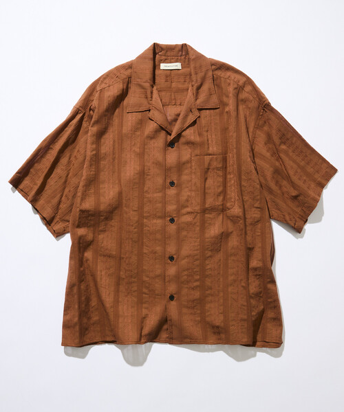 FREAK'S STORE(フリークスストア)の「限定展開 リラックスフィット 総柄 ジャガード オープンカラーシャツ(シャツ/ブラウス・メンズ・ブラウン/ネイビー/チャコールグレー/ブラック・SMALL/MEDIUM/LARGE)」の17枚目の写真