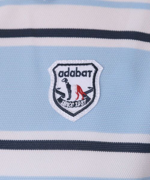 adabat（アダバット）の「【ADABAT NAVY】ランダムボーダーポロえりワンピース（ワンピース・レディース・ブルー系5/サックスブルー系・38/40/42）」の5枚目の写真