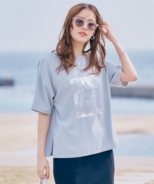 nissen（ニッセン）の「ジョーゼットTブラウス（シャツ/ブラウス・レディース・ライトグレー/オフホワイト/ブラック・M/LL/L/S）」の10枚目の写真