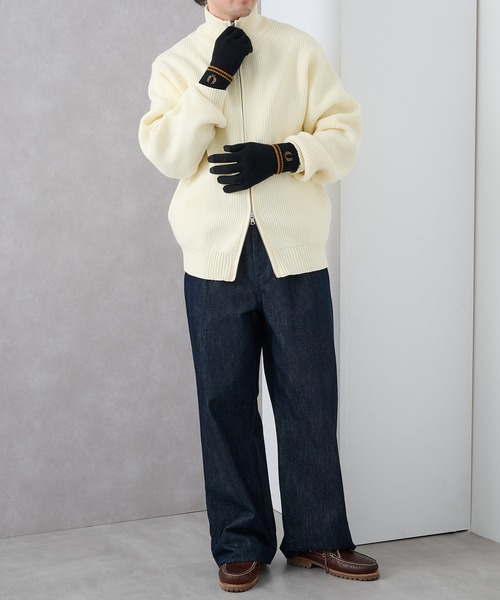 FRED PERRY(フレッドペリー)の「【FRED PERRY】TWIN TIPPED MERINO WOOL GLOVE C3318/ツインティップドメリノウールグローブ(手袋・メンズ・ブラック・L/M)」の10枚目の写真