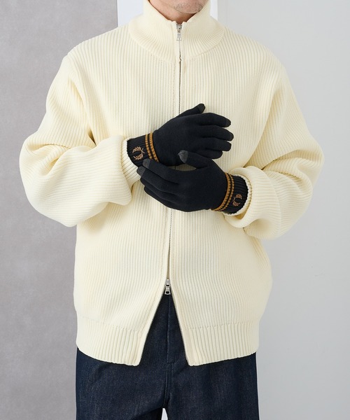 FRED PERRY(フレッドペリー)の「【FRED PERRY】TWIN TIPPED MERINO WOOL GLOVE C3318/ツインティップドメリノウールグローブ(手袋・メンズ・ブラック・L/M)」の9枚目の写真