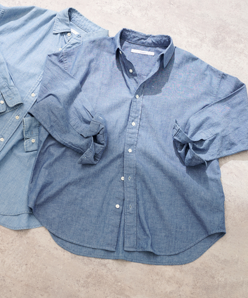 FRAMeWORK(フレームワーク)の「≪追加≫ダンガリーシャツ 2(シャツ/ブラウス・レディース・サックスブルー/エメラルドブルー・FREE)」の1枚目の写真