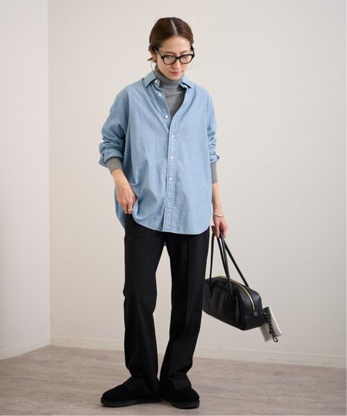 FRAMeWORK(フレームワーク)の「≪追加≫ダンガリーシャツ 2(シャツ/ブラウス・レディース・サックスブルー/エメラルドブルー・FREE)」の6枚目の写真