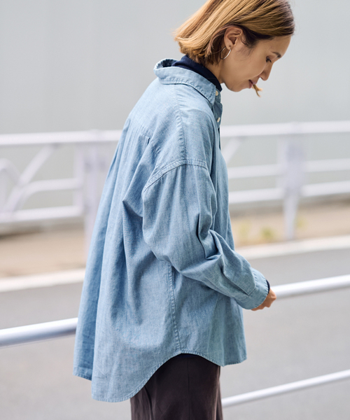 FRAMeWORK(フレームワーク)の「≪追加≫ダンガリーシャツ 2(シャツ/ブラウス・レディース・サックスブルー/エメラルドブルー・FREE)」の11枚目の写真