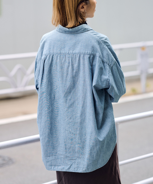 FRAMeWORK(フレームワーク)の「≪追加≫ダンガリーシャツ 2(シャツ/ブラウス・レディース・サックスブルー/エメラルドブルー・FREE)」の12枚目の写真