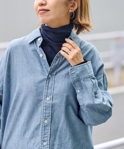 FRAMeWORK(フレームワーク)の「≪追加≫ダンガリーシャツ 2(シャツ/ブラウス・レディース・サックスブルー/エメラルドブルー・FREE)」の13枚目の写真