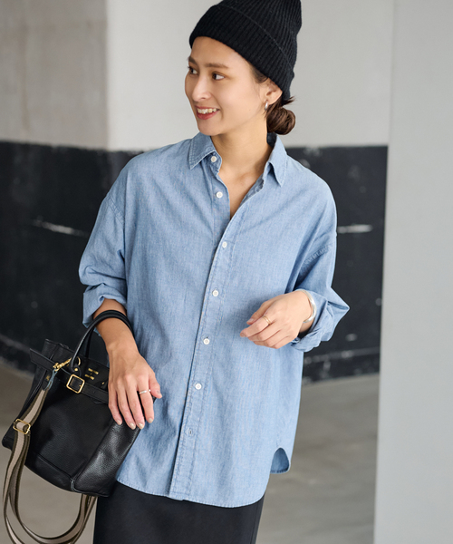 FRAMeWORK(フレームワーク)の「≪追加≫ダンガリーシャツ 2(シャツ/ブラウス・レディース・サックスブルー/エメラルドブルー・FREE)」の15枚目の写真