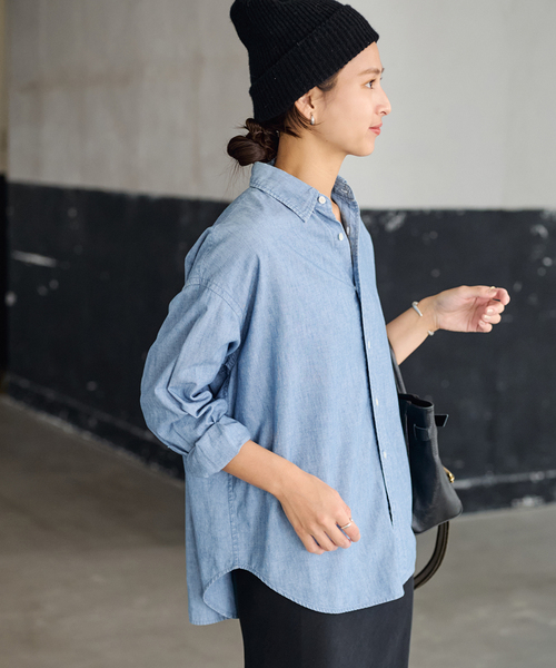 FRAMeWORK(フレームワーク)の「≪追加≫ダンガリーシャツ 2(シャツ/ブラウス・レディース・サックスブルー/エメラルドブルー・FREE)」の16枚目の写真