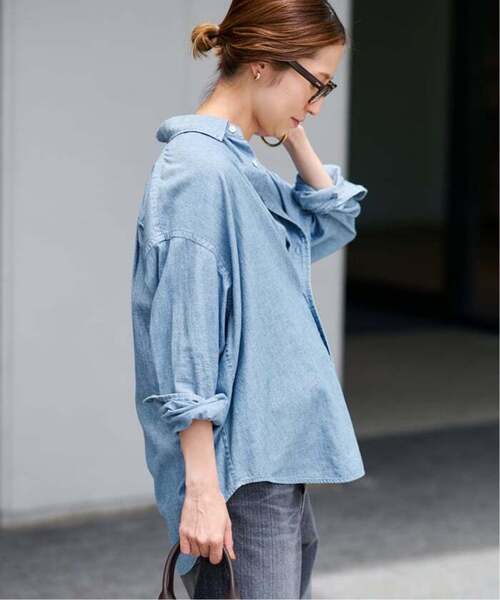 FRAMeWORK(フレームワーク)の「≪追加≫ダンガリーシャツ 2(シャツ/ブラウス・レディース・サックスブルー/エメラルドブルー・FREE)」の21枚目の写真