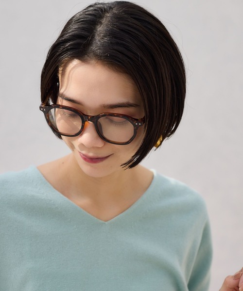 BARNYARDSTORM（バンヤードストーム）の「BARNYARDSTORM / 調光ウェリントングラス（メガネ・レディース・ブラウン・FREE）」の4枚目の写真