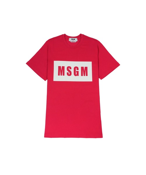 MSGM(エムエスジーエム)の「【NEW】MSGM BOXロゴTシャツ(Tシャツ/カットソー・メンズ・ライム/ローズ・L/M/S/XS)」の2枚目の写真