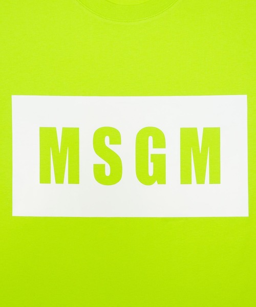MSGM(エムエスジーエム)の「【NEW】MSGM BOXロゴTシャツ(Tシャツ/カットソー・メンズ・ライム/ローズ・L/M/S/XS)」の4枚目の写真