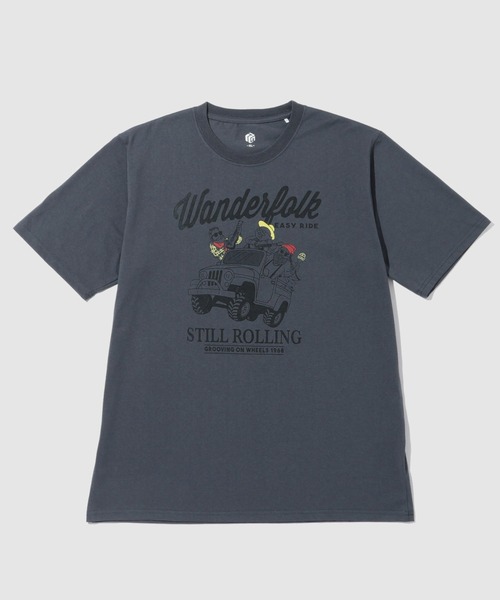 Mac-House（マックハウス）の「Tグラフィックス　ワンポイントシシュウ７分Ｔシャツ（Tシャツ/カットソー・メンズ・イエロー/ブルー/ホワイト/ブラウン/ホワイト系・S/XL/M/L）」の5枚目の写真
