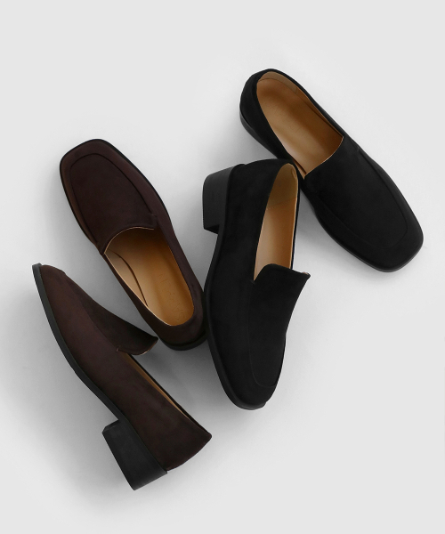 SAPPUN（サプン）の「Avara スクエア スエード ローファー (3.5cm)（ローファー・レディース・ブラウン/ブラック・22.5cm/23cm/23.5cm/24cm/24.5cm/25cm/25.5cm）」の3枚目の写真