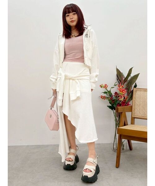 EVRIS(エヴリス)の「【500mlペットボトルが入る】ボールチェーンショルダーBAG(ショルダーバッグ・レディース・ピンク/ブラック/ホワイト・FREE)」の17枚目の写真