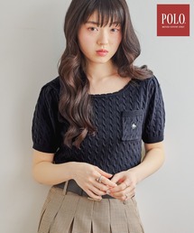 セール】【POLO BCS(ポロ・ビーシーエス)】ケーブルニットワンピース