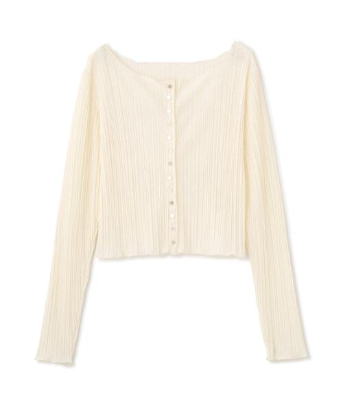 PROPORTION BODY DRESSING（プロポーションボディドレッシング）の「【加藤栞さん着用】＜ａ＞前後２ＷＡＹプリーツカットソーカーディガン / 1216169402（Tシャツ/カットソー・レディース・ピンク/ホワイト系その他/ブラック・FREE）」の18枚目の写真