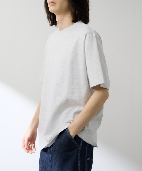 NAVY(ネイビー)の「【NAVY / ネイビー】BCIコットンリラックスFIT無地半袖T(Tシャツ/カットソー・メンズ・ホワイト/グリーン/ベージュ/ホワイト系1/ブラック/ブルー・S/M/L/XL)」の2枚目の写真