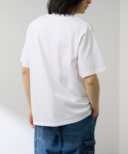 NAVY(ネイビー)の「【NAVY / ネイビー】BCIコットンリラックスFIT無地半袖T(Tシャツ/カットソー・メンズ・ホワイト/グリーン/ベージュ/ホワイト系1/ブラック/ブルー・S/M/L/XL)」の8枚目の写真