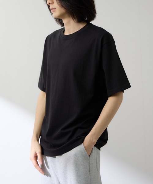 NAVY(ネイビー)の「【NAVY / ネイビー】BCIコットンリラックスFIT無地半袖T(Tシャツ/カットソー・メンズ・ホワイト/グリーン/ベージュ/ホワイト系1/ブラック/ブルー・S/M/L/XL)」の14枚目の写真