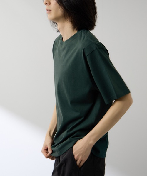 NAVY(ネイビー)の「【NAVY / ネイビー】BCIコットンリラックスFIT無地半袖T(Tシャツ/カットソー・メンズ・ホワイト/グリーン/ベージュ/ホワイト系1/ブラック/ブルー・S/M/L/XL)」の18枚目の写真